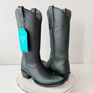 Lane EMMA JANE Womens Green Cowboy Boots 5.5 Western Cowgirl Mid Calf Tall